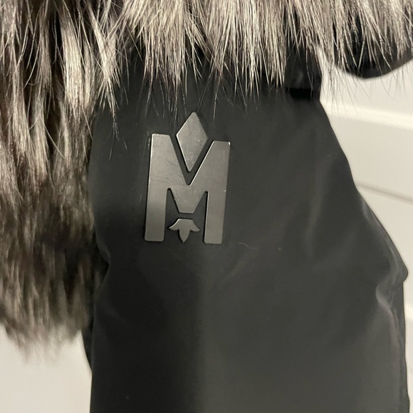 Mackage Black Puffer Jacket with Fur Trim